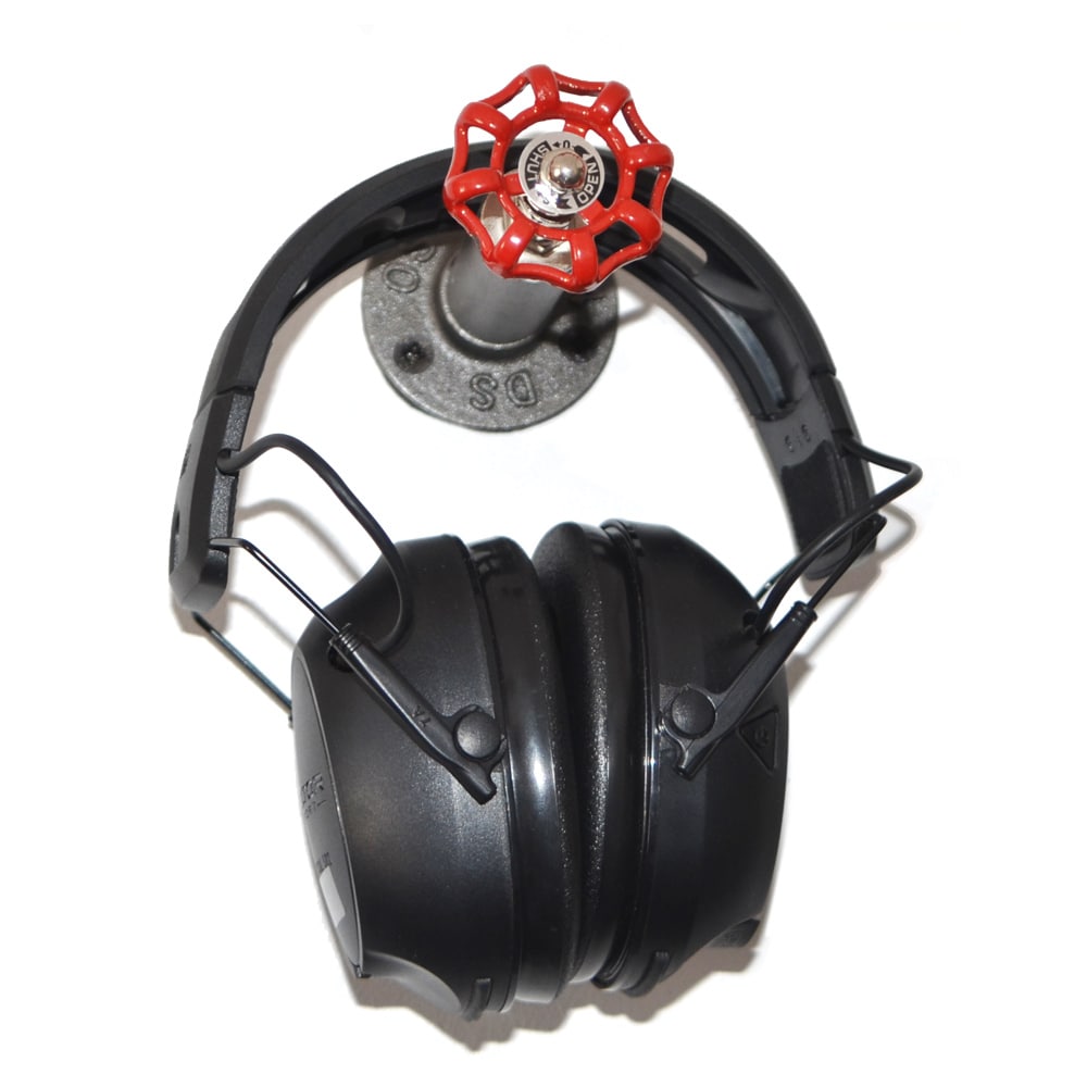 patere support casque vanne rouge